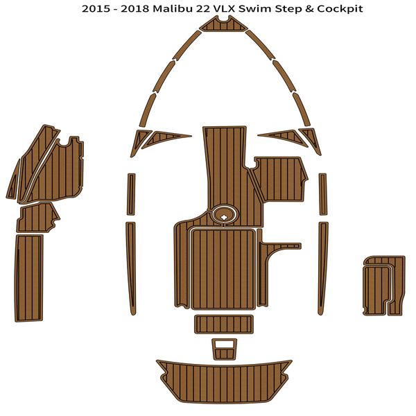 

2015-2018 malibu 22 vlx swim platform cockpit pad boat eva foam teak deck floor