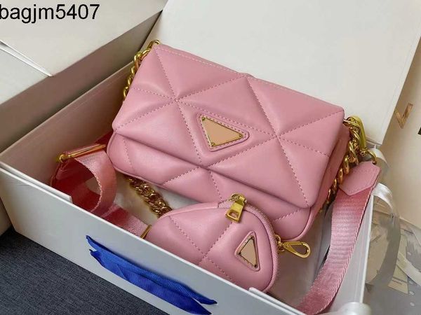

luxury tote bag factory clearance wholesale and retail 2023 new p lingge bag middle ancient 3-in-1 chain wide shoulder strap one crossbody