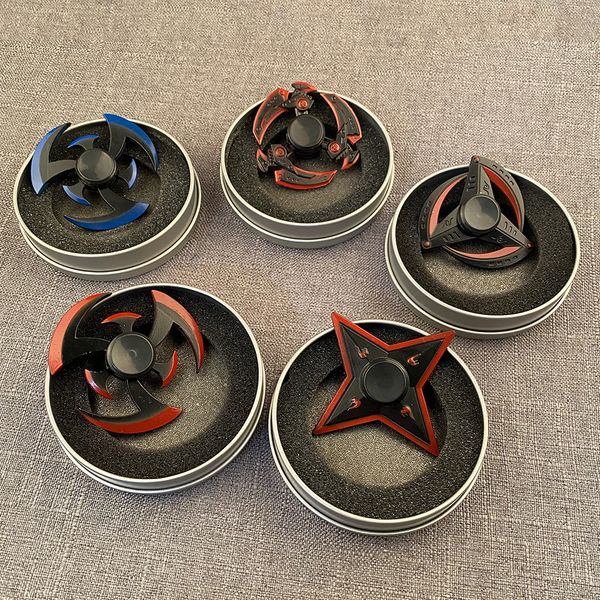 

child fidget spinner finger toy zinc alloy metal hand spinners fingertip gyro spinning stress relief decompression anxiety toys reliever