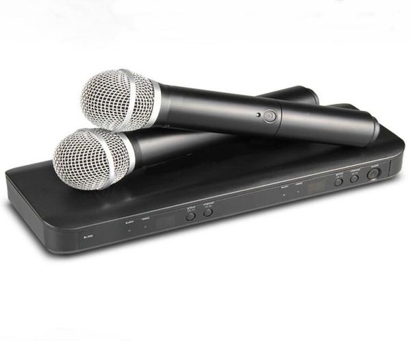

professional blx288 uhf wireless microphone karaoke system dual handheld transmitter mic for stage dj ktv3189437