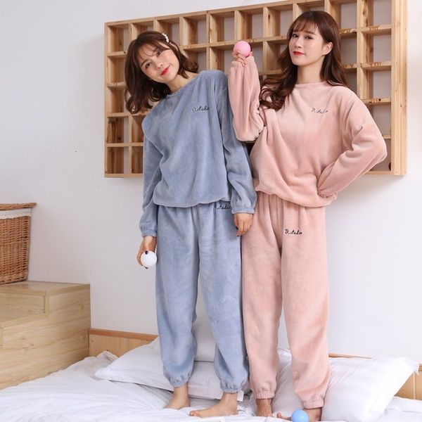 

women's sleepwear warm fleece winter women pajama sets flannel long sleeve and pants female lounge wear nightsuits 122731wza 221124, Black;red