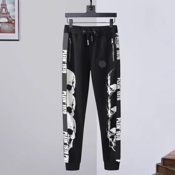 

plein bear men's pants jogging trousers stones gothic pp skulls mens womens pants sports luxury designers sweatpants drawstring joggers, Black