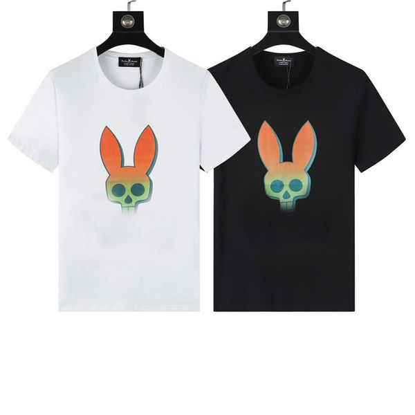 

psychobunny mens designers t shirts summer loose tees fashion man s casual shirt luxurys clothing street shorts sleeve clothes women tshirts, White;black