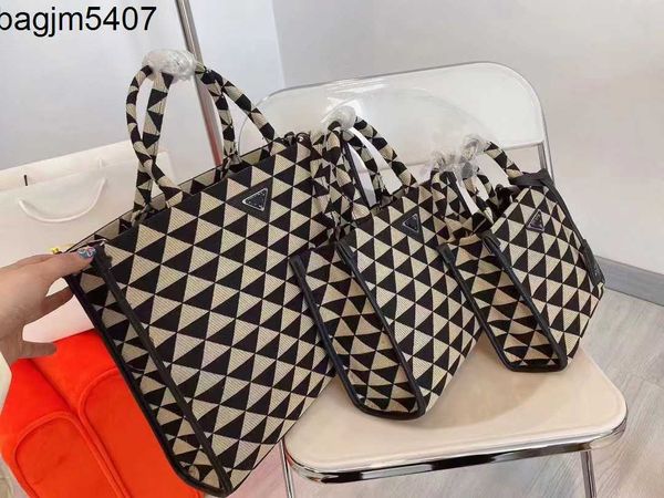 

luxury tote bag factory clearance wholesale and retail p's bag color contrast tote versatile canvas lingge big of lading shoulder cross