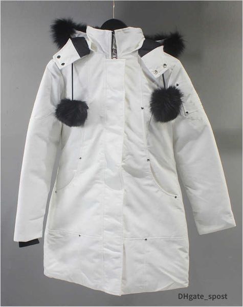 

mens down jackets moose parka winter waterproof cloth men wolf fur wyndham jacket hooded fourrure outwear raccoon furs warm knuck coat tg, Black