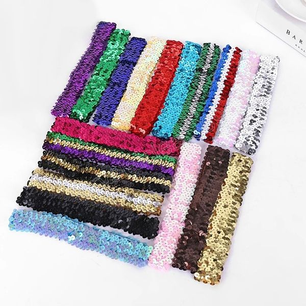 

fashion sequin glitter hairband women shiny headband glitter elastic hair band girls hearwear party gift accessories, Slivery;white