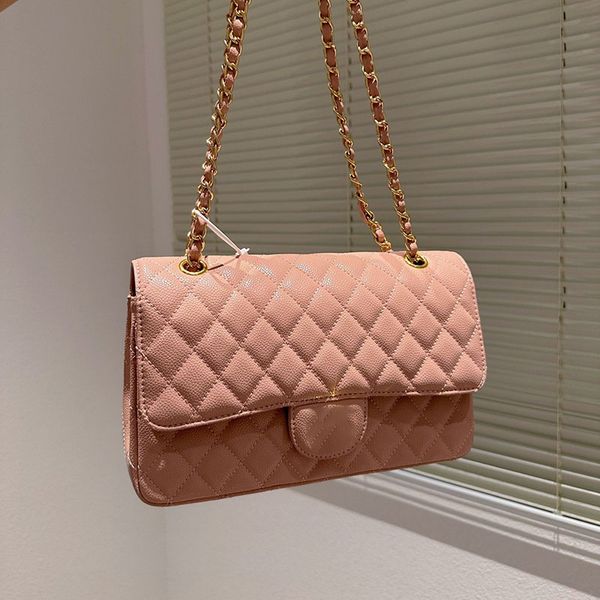 

fashion women classic flap shoulder bag caviar leather quilted high capacity designer crossbody retro handbags luxury wallet clutch suitcase
