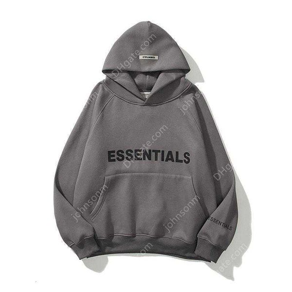 

essential men's women's large hoodies long sleeve sweaters autumn and winter collection, Black