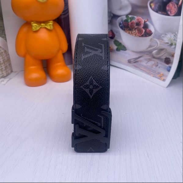

2021 fashion louis vuitton luxury plaid striped double-sided leather belt designer men and women quality, Black;brown