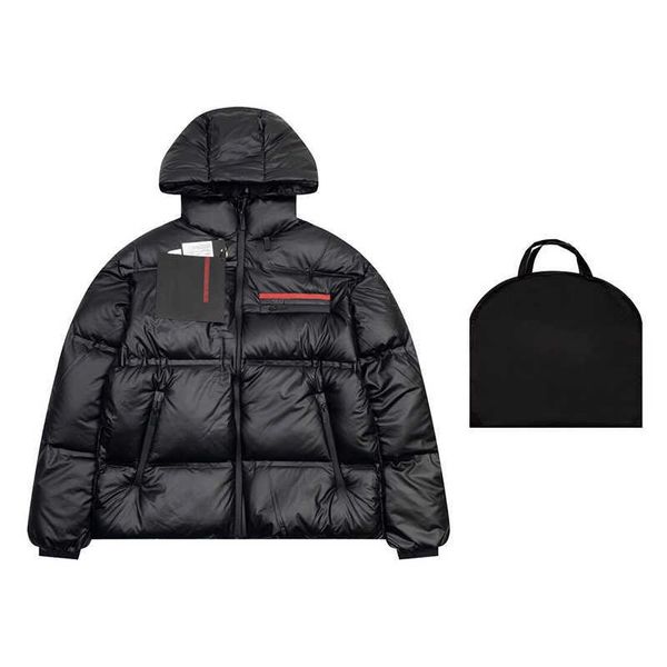 

warm winter designer down jacket mens and womens outerwear cotton parker casual fashion zipper thick warm hooded windbreaker garment, Black