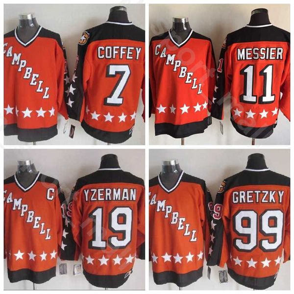 

star 1984 hockey jersey all ice hockey vintage 19 steve yzerman 11 mark messier 99 wayne gretzky 7 paul coffey home orange stitched'&#0, Black