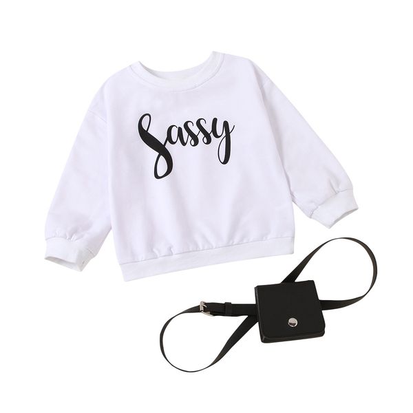 

clothes autumn style with solid color satchel long sleeve round neck letter printed hoodie for children, Blue