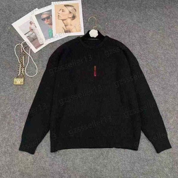 

designer cardigan womens sweater jumper fashion gradient letter logo print knitwear autumn round neck pullover knitted women sweaters 2 col, White;black