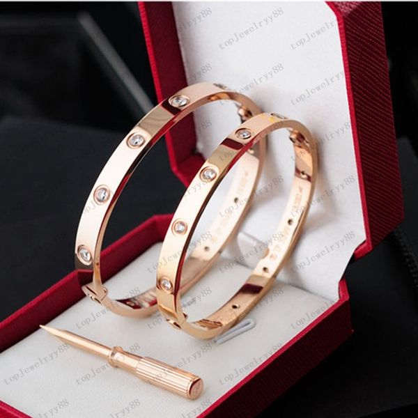 

designer women's bangle bracelets female stainless steel screwdriver couple love luxury bracelet mens fashion jewelry valentine day acc, Black