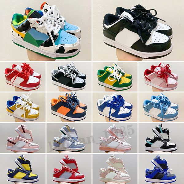 

sb dead bears kids shoes design boys girls sneakers yellow green pink blue bear toddler skateboard size 24-35, Black