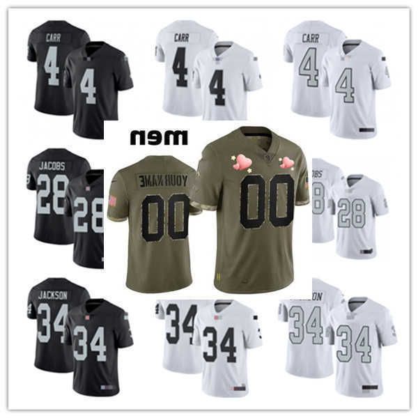 

football jersey las vegas''raiders''34 bo jackson 17 davante adams 4 derek carr 28 josh jacobs 83 darren waller 98 maxx, Black;red