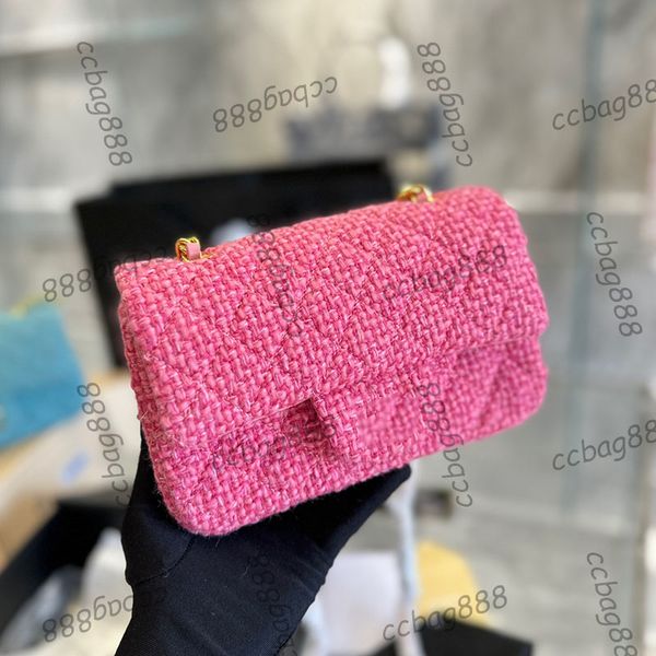 

tweed ccity quilted pink womens mini flap quilted bags classic designer outdoor purse totes with gold metal matelasse chain crossbody should