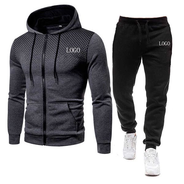 

2022 designer tracksuits men's sportswear brand fashion zipper suit printing hoodie pullover hip-hop track and field basketball jersey, Gray