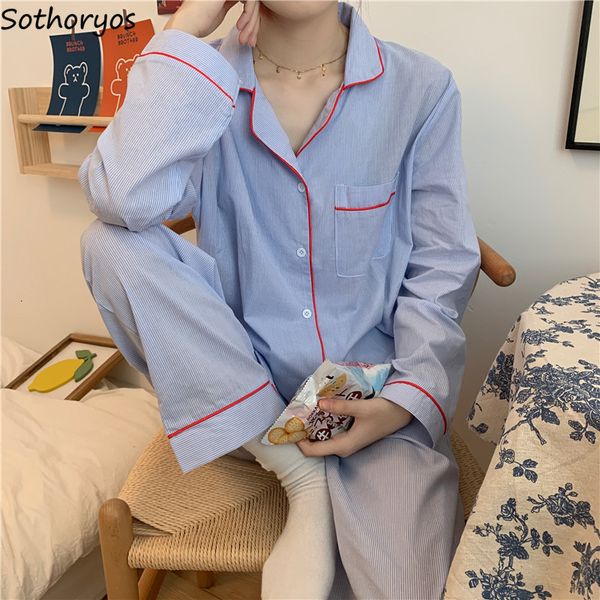 

women's sleepwear pajama sets women patchwork design long sleeve elegant ladies comfortable simple ins sweet homewear gentle leisure fi, Black;red