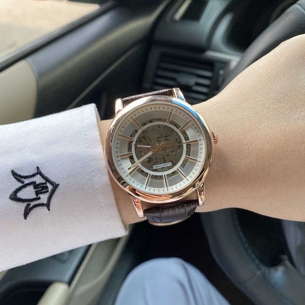 

watches luxury designer three stitches 42 mm diameter automatic mechanical watch european wristwatch leather, Silver