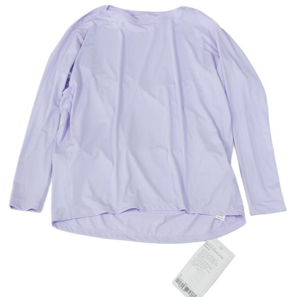

yoga outfits loose quick dry breathable 8 colors lu back in action pullover round neck long sleeve t-shirt fitness gym workout clothes spor
