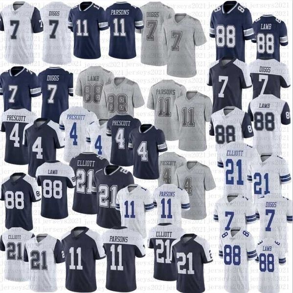 

men women youth trevon diggs ceedee lamb football cowboyes micah parsons dak prescott ezekiel elliott jersey stitched, Black;red