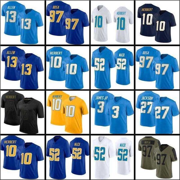 

10 justin herbert jersey khalil mack j.c. jackson derwin james jr. keenan allen joey bosa austin ekeler isaiah spiller asante samuel jr. foo, Black;red