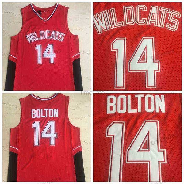 

college basketball wears mens zac efron troy bolton 14 east high school musical wildcats basketball jerseys red stitched shirts s, Black