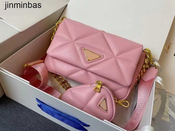 

luxury tote bag 2023 new p lingge postman bag middle ancient 3-in-1 chain wide shoulder strap macaron one crossbody