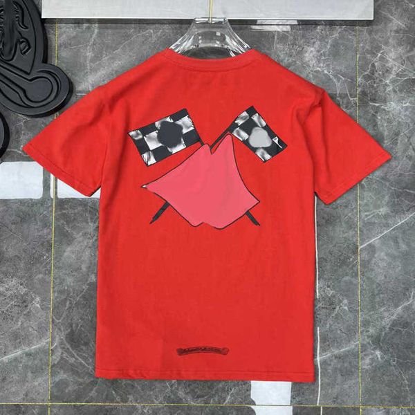 

luxury classic men's t shirt brand tees men women sanskrit letter short sleeve horseshoe couple t-shirts designer polos tshirts cross, White;black