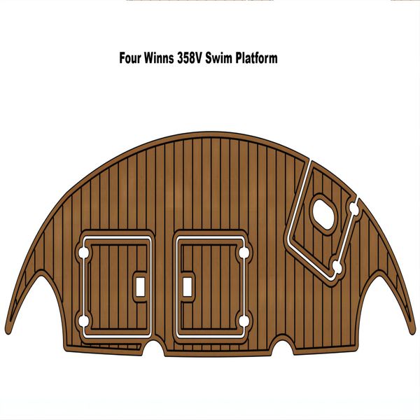 

four winns 358v swim platform step boat eva faux foam teak deck floor pad mat