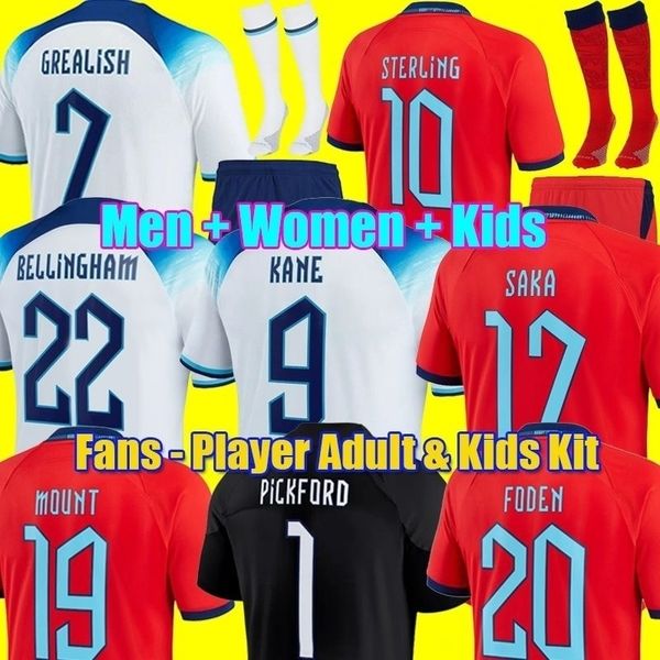 

england 2022-23 thai quality soccer jersey 12 kieran trippier 6 harry maguire 5 john stones 3 luke shaw 19 mason mount 4 declan rice 9 kane, Black;yellow