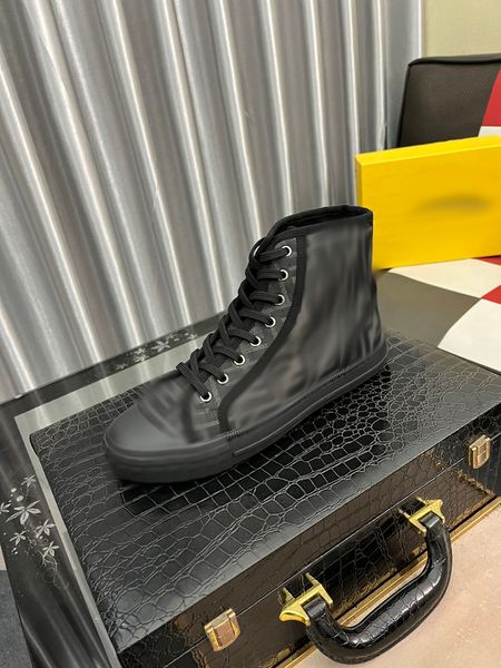 

2023 man luxury designer men boots mens ankle boot fashion autumn winter high heel short platform real leather booties -e268, Black