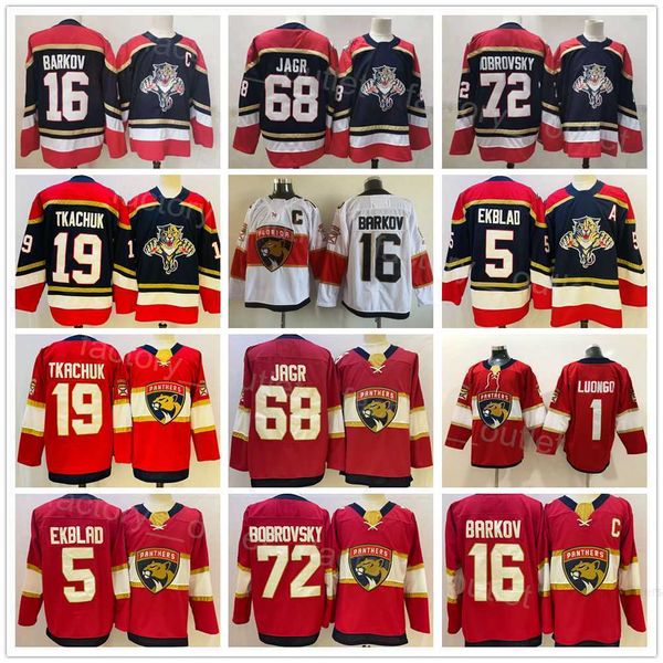 

reverse retro florida hockey''nhl''panthers jersey 19 matthew tkachuk 72 sergei bobrovsky 5 aaron ekblad 16 aleksander b, Black;red