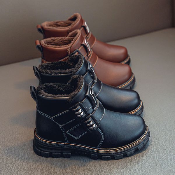 

snow boots 2022 sell baby boy girl kids boots walking shoes students transshipment, Black