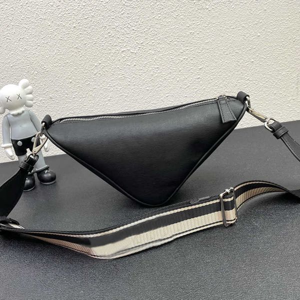 

pradity cleo hobo bag pra das pra das triangle crossbody bag saffiano leather zipper closure embroidered webbing side metal sign letters wom