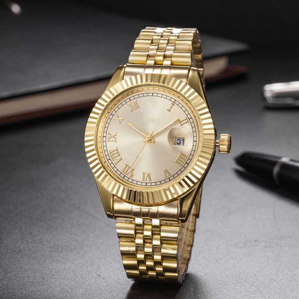 

2022men's watch automatic mechanical 40mm all stainless steel business wristband adjustable montel luxury style fashion watch, Slivery;brown