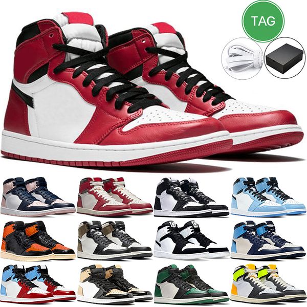 

og box men women high 1s basketball shoes 1 retro chicago lost and found gorge stage haze diamond dark mocha patent bred panda university bl
