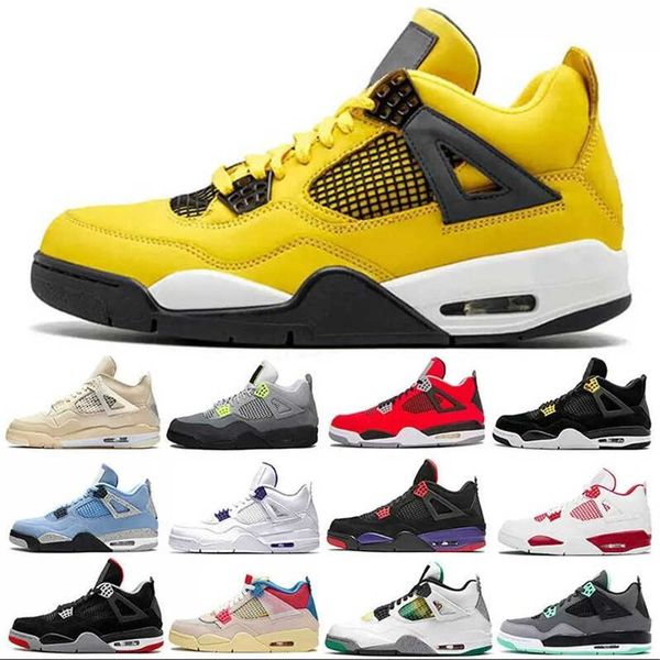 

2023 jumpman 4 4s basketball shoes for mens womens military black cats canvas midnight navy sail white oreo violet ore bred men trainers qpu