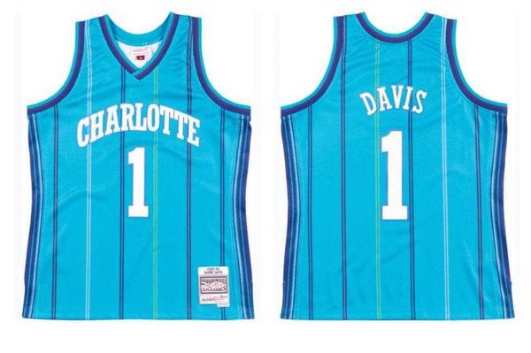 

custom stitched basketball jerseys men women youth s-6xl 1 baron davis jersey green mitchell&ness 1999-00 classics retro wear, Black;red