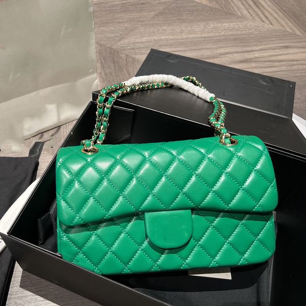 

women designer lambskin classic double flap quilted bag real leather multi pochette handbags gold metal hardware matelasse chain crossbody s