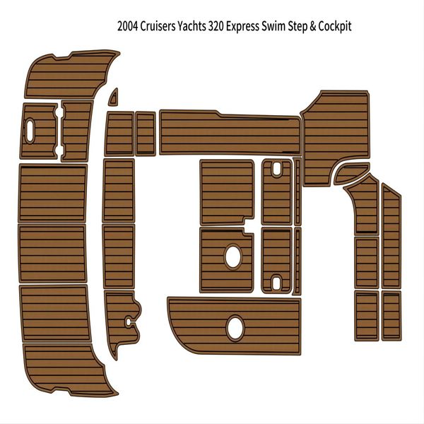 

2004 cruisers yachts 320 express swim platform cockpit pad boat eva teak floor