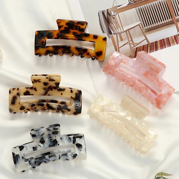 

hair clip claws acetate geometric clamp styling girls hairpin hair accessories for women headwear, Slivery;golden