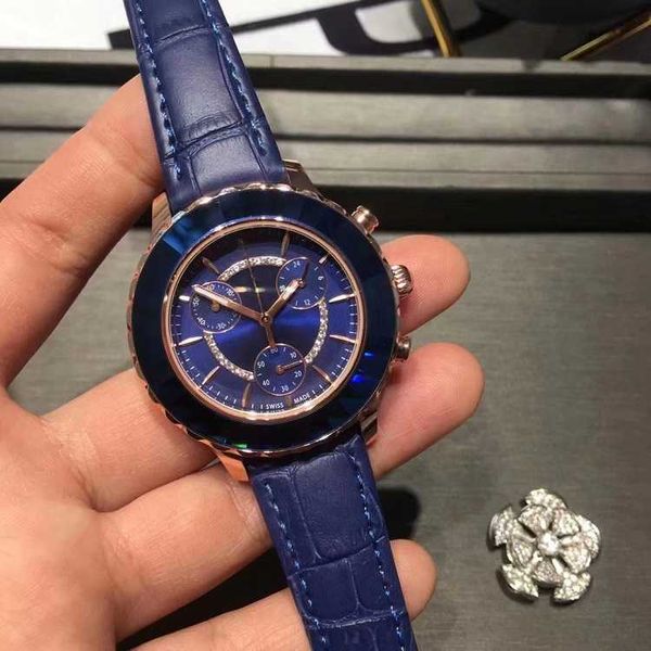 

watches luxury designer six stitches series all dial work quartz watch wristwatches leather belt, Silver