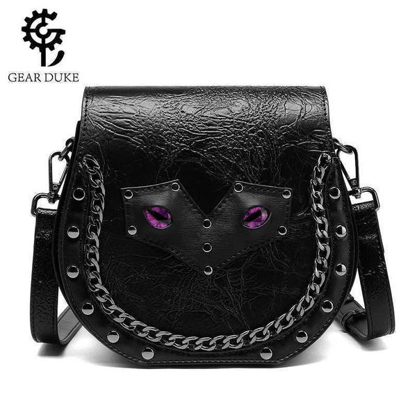 

retro gothic ladies shoulder crossbody bag large capacity chain bag 221127