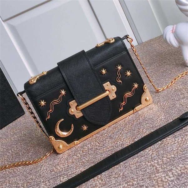 

cahier prads leather bag gold tone hardware metal lettering crocodile pattern luxury designer shoulder crossbody bags detachable adjustable