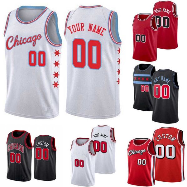 

75th custom mens womens chicago''bulls''jersey 13 tony bradley 12 ayo dosunmu 3 devon dotson 5 derrick jones jr. basketb, Black;red
