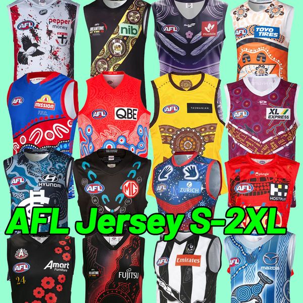 

afl port adelaide crows essendon bombers jersey brisbane lions fremantle dockers tank gold coast suns hawthorn hawks vest australian rules f, Black;yellow