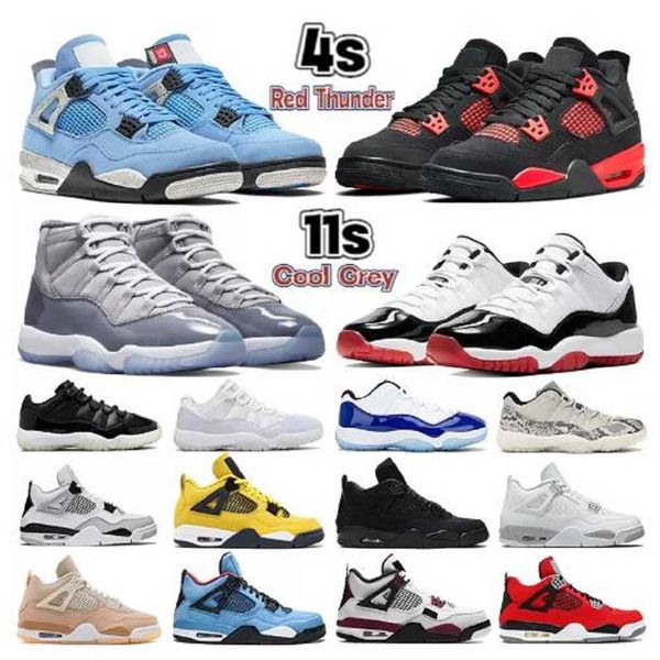 

mens 4 4s basketball shoes 11 11s military black cat university blue cool grey red thunder white oreo shimmer low 72-10 concord bred boots