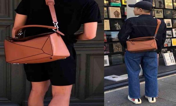 

designer bags loew039s men039s puzzle geometric bag splicing leather large and women039s single shoulder messenger portab8835164